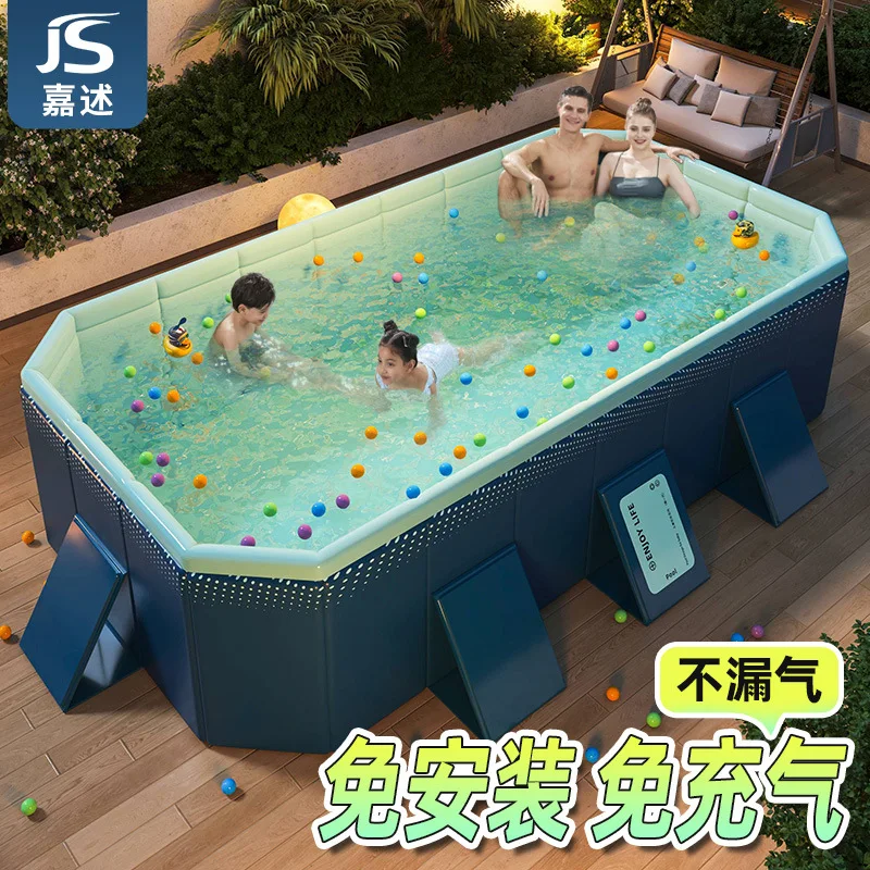 

Подходит для Jiashu, бесплатный надувной бассейн, бесплатная установка, бассейн, бассейн для купания, бытовой открытый большой семейный бассейн