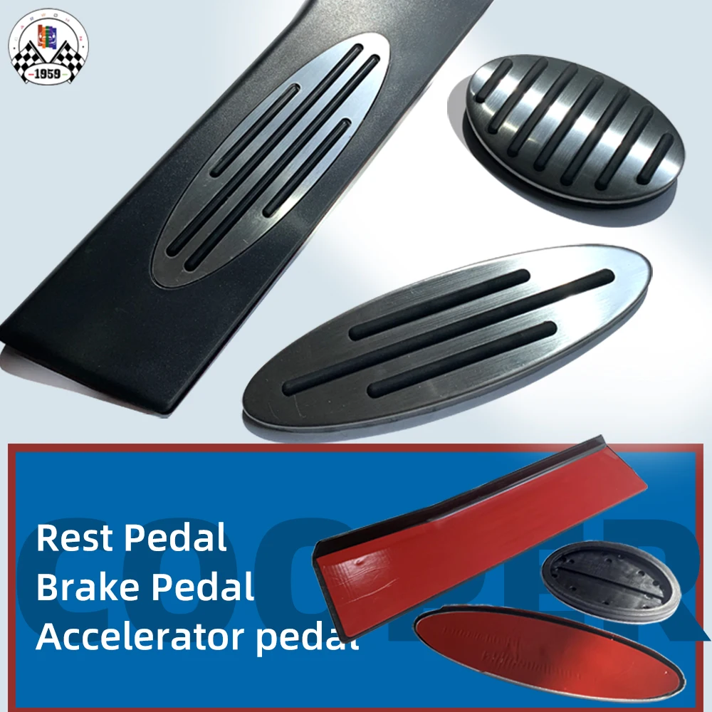 العلامة التجارية الجديدة المواد المقاومة للصدأ دواسة الوقود الاتحاد جاك الأسود لميني كوبر F56 F55 F57 R55 R56 R57 R58 R59 R60 R61 #3