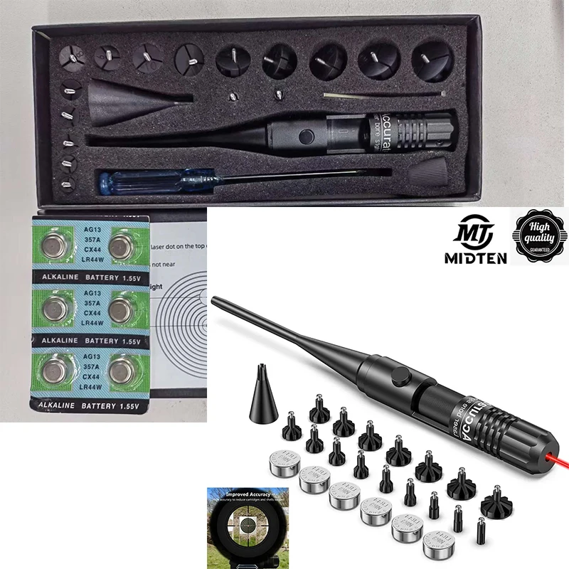 2025 nuovo fucile Red Bore Sighter collimatore Kit con scatola Carry Sight 177 a. 64 calibro caccia Boresighter