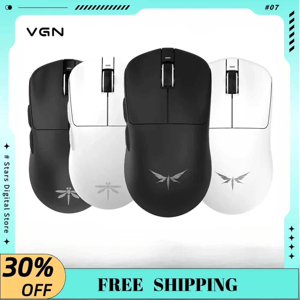 Vgn-ratón inalámbrico Dragonfly F1, dispositivo de doble modo, Moba Pro Max, 4K, 2,4g, con cable, ligero, para PC/MAC, regalo para e-sports