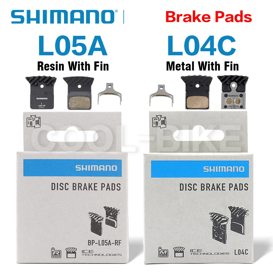 Shimano L03A L05A L04C Brake Pad DEORE SLX XT Resin Metal Pad Cooling Fin Ice Tech Mountain Road M8110 M7110 R9170 R8070 R7070