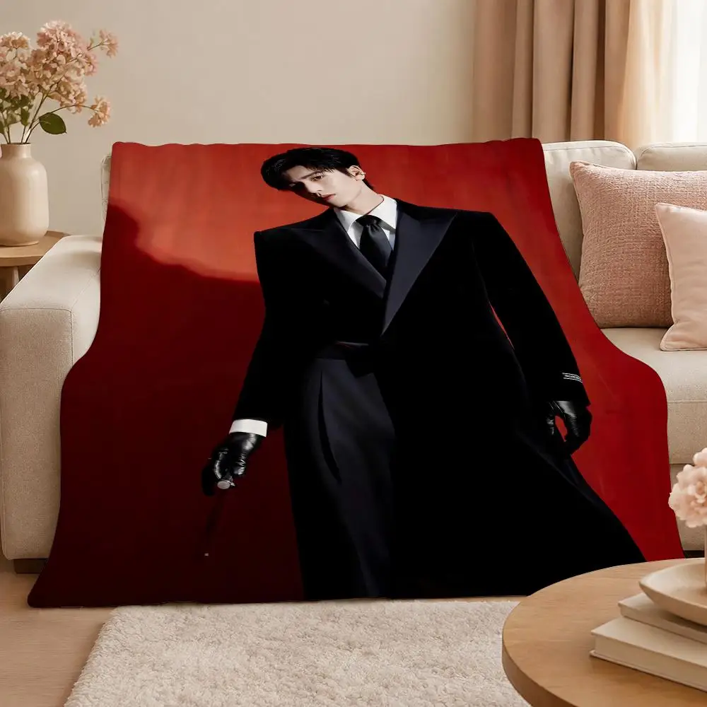 Celebrity Z-Zhang Linghe Popular Chinese Drama Actor Throw 320g Soft Flannel Fleece Throw Blanket Cover Sofa Bed Dorm Nap Gift