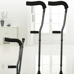 Premium F-Type Dual Underarm Crutches, Foldable & Non-Slip, Adjustable Mobility Aid,   Ergonomic Walking Support