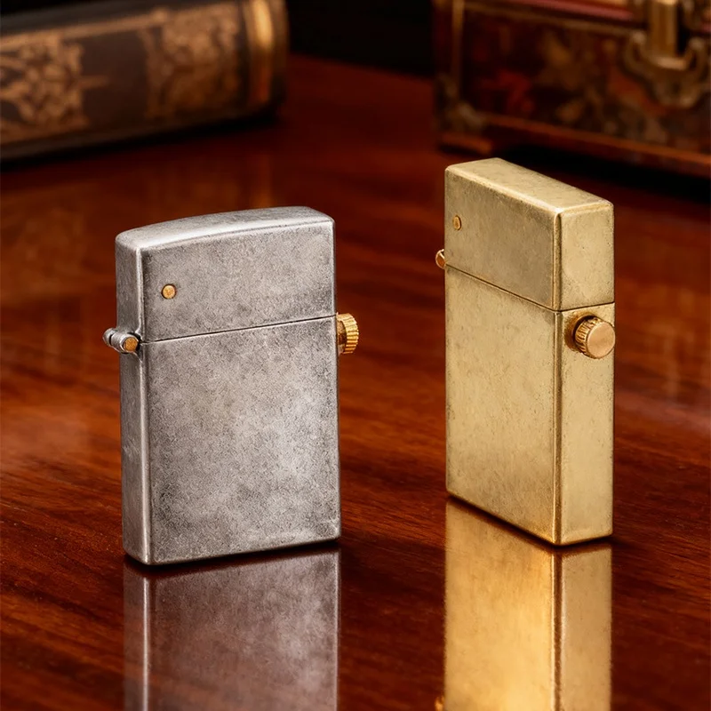 New Premium Classic Vintage Lamp Oil Lighter Zinc Alloy Flint Wheel Loud Sound Mechanical Lighter Men Collection Festival Gift