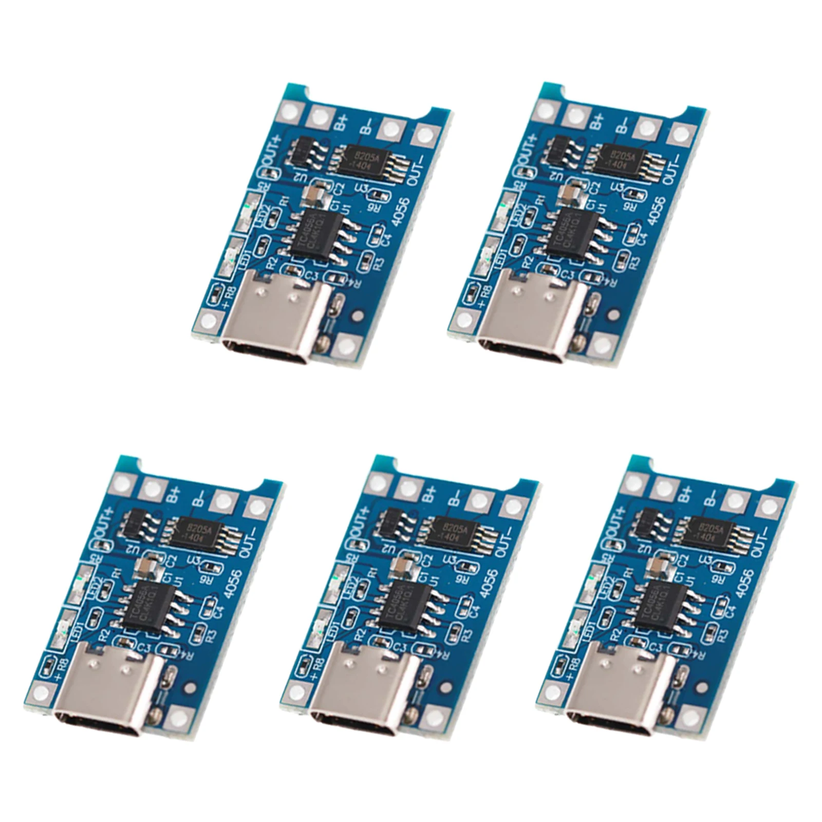 Flexible Lithium Charger Board Module with Battery Protection TYPE C USB 5V 1A (Pack of 5) for Custom Charging