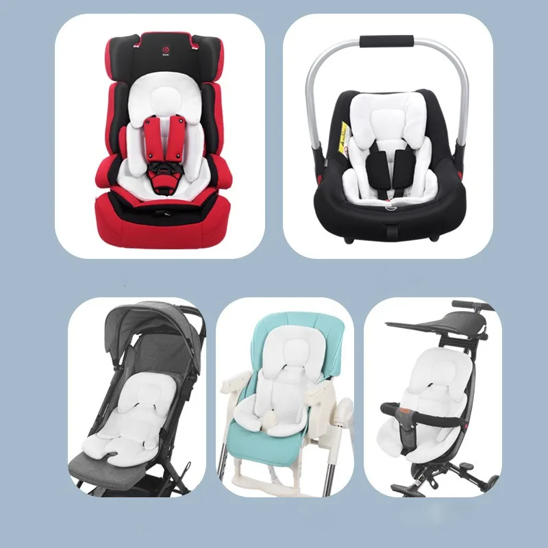 Baby Stroller Cushion Infant Car Seat Pad Insert Body Head Support Pillow Pram Mattress Mesh Breathable Liner Stroller Accessory