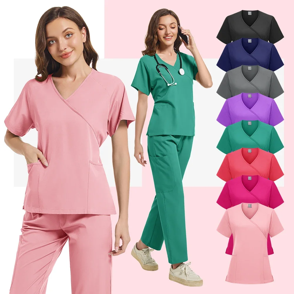 

Multi-color Medical Operating Room Nursing Gowns for Dentists Nurse's clothes beauty salon pet hospital overalls Scrub hand wash