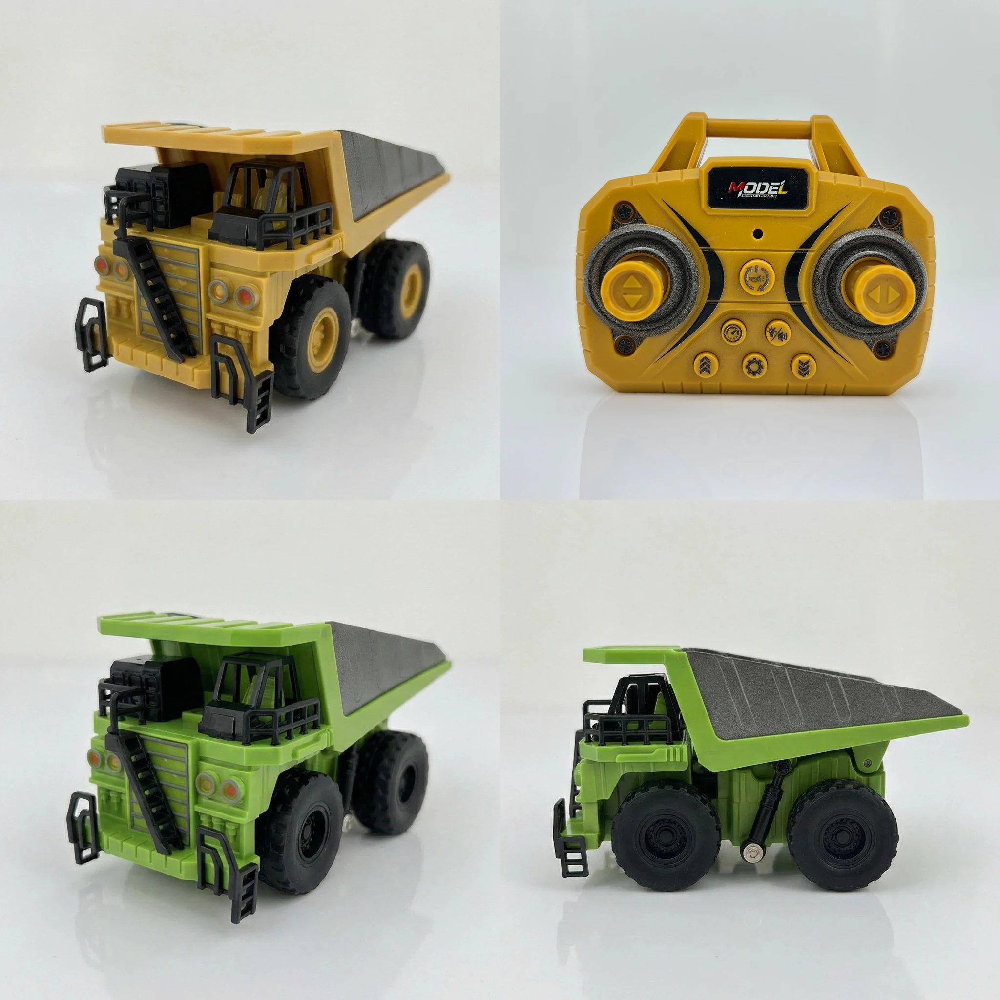 1:64 Mini RC Alloy Dump Truck, Remote & APP Dual Control, Liftable Bed, Kids Engineering Vehicle, Educational Toy Gift for Boys