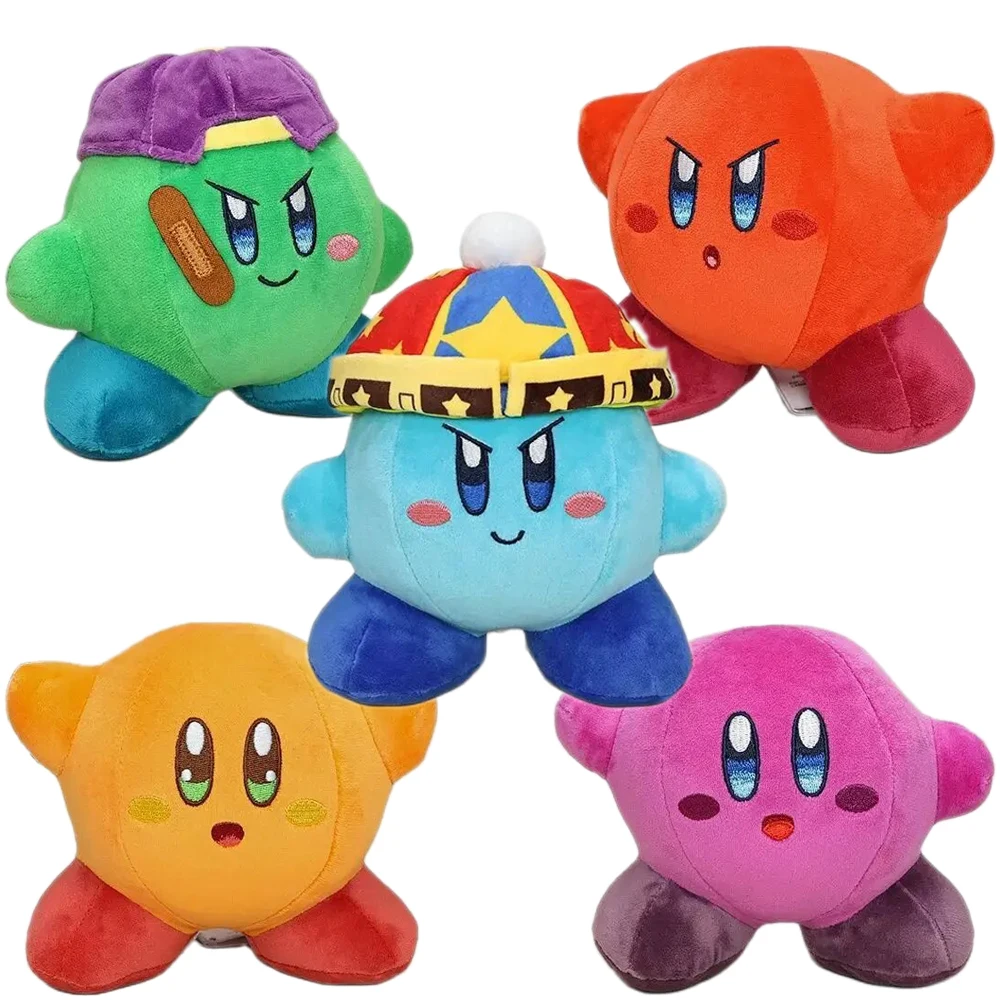 

TAKARA TOMY Kirby 6 inches Plush Toy 5X selectible , Cartoon Game Yo-Yo in Hat Stuffed Animal Yo Teddy Doll