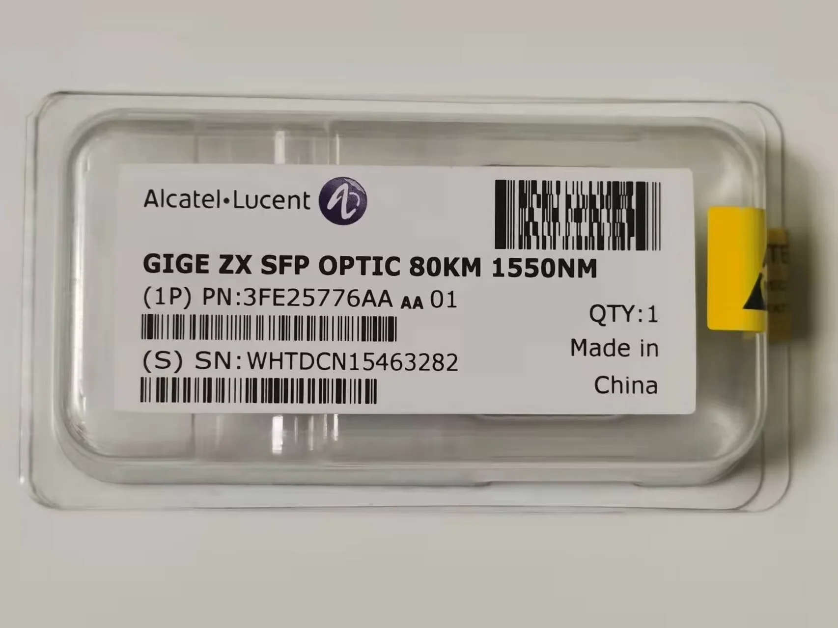 

Alcatel-Lucent-LX SM-LC1.25G, 80km, 3FE25776AA, SFP Optical Module