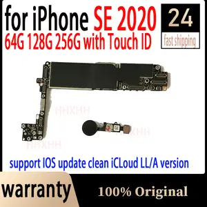 Bilashmart Original Free iCloud iPhone SE 2020 Unlocked Motherboard 64GB Mainboard With System Logic Board Function Replace