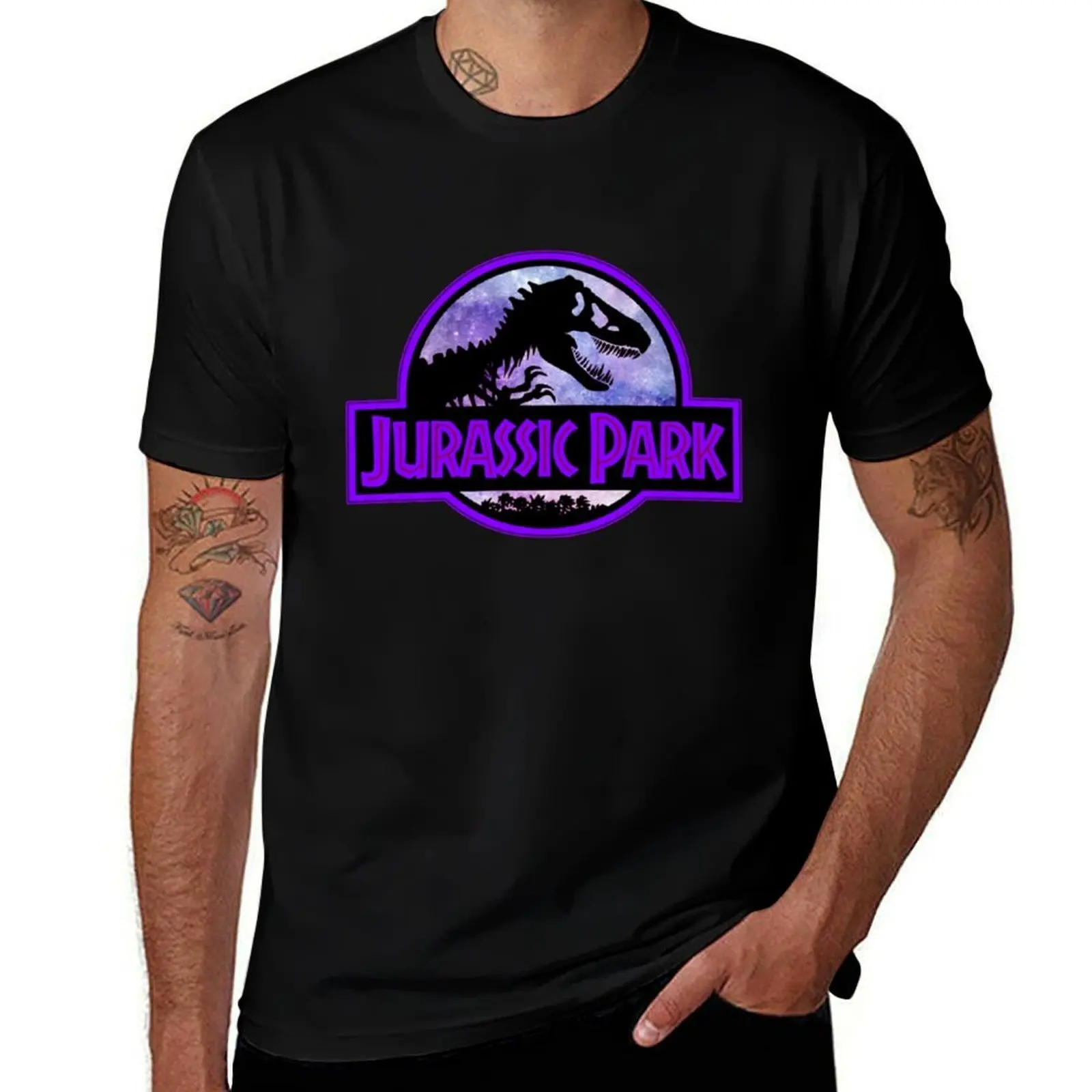 

Jurrasic Park galaxy Premium Scoop T-Shirt Casual Lightweight Short Sleeve Top