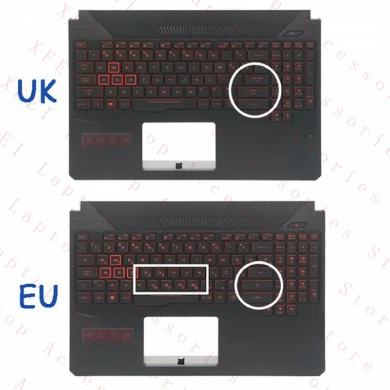 

F Palmrest w/Backlit Keyboard for ASUK TUF FX95D FX95G FX505 FX86G FX86F UK/EU RD