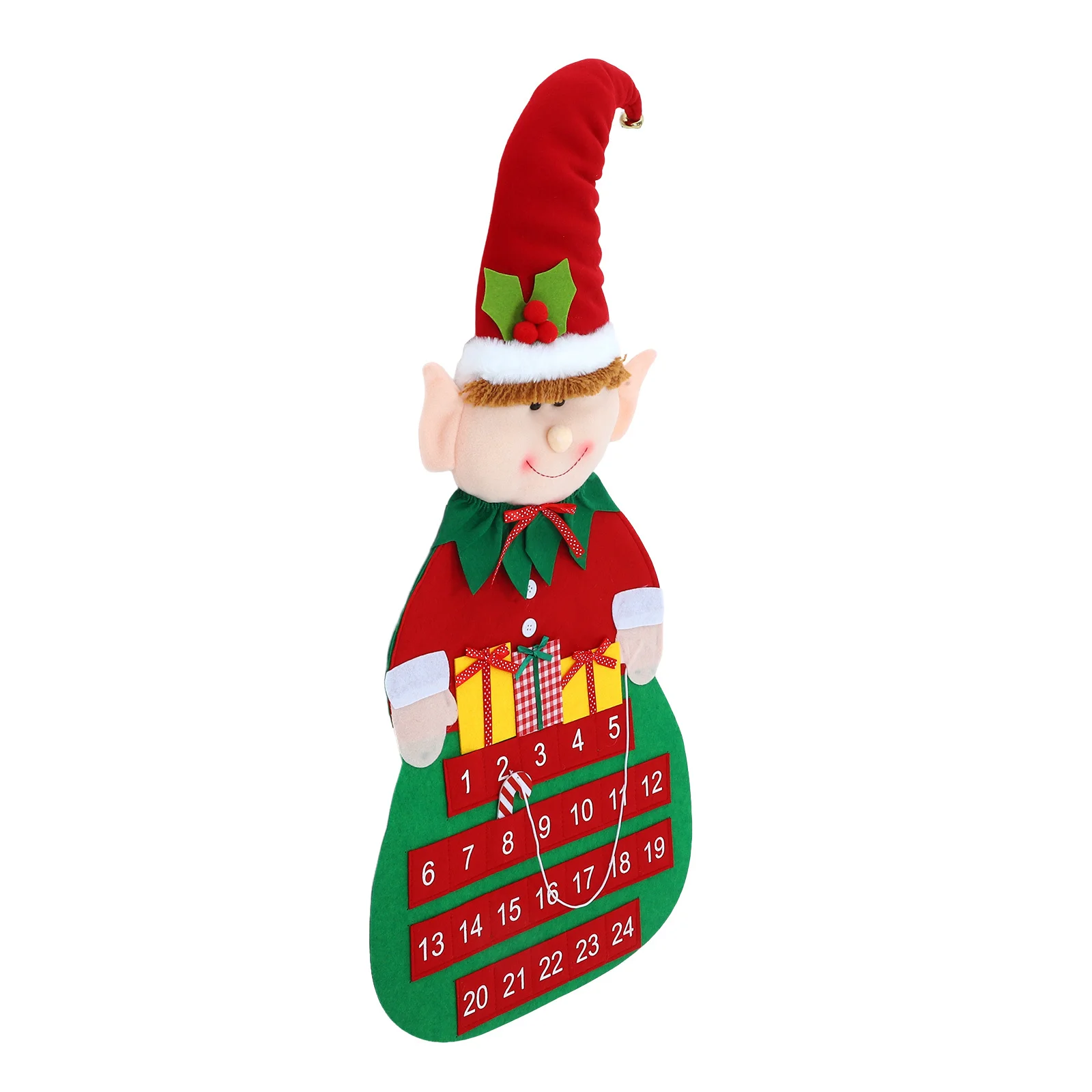 

Christmas Felt Countdown Calendar Hanging Wall Door Decoration Advent Calendar Interactive Pockets Ornaments Advent Calendars