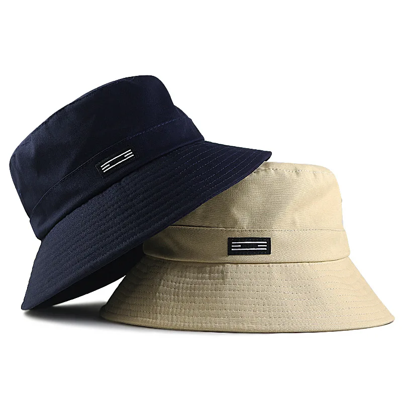 Big Head Man Large Size Sun Hat Women Beach Fisherman Hat Pure Cotton Panama Cap Plus Size Bucket Hats 58-60cm 61-65cm