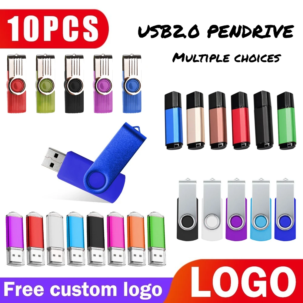 

10PCS/lot Pen Drive Free logo 8GB 4GB 2GB 1GB USB Flash Drive 16GB Flash Disk 128MB 256MB 512MB Memory Flash Disk
