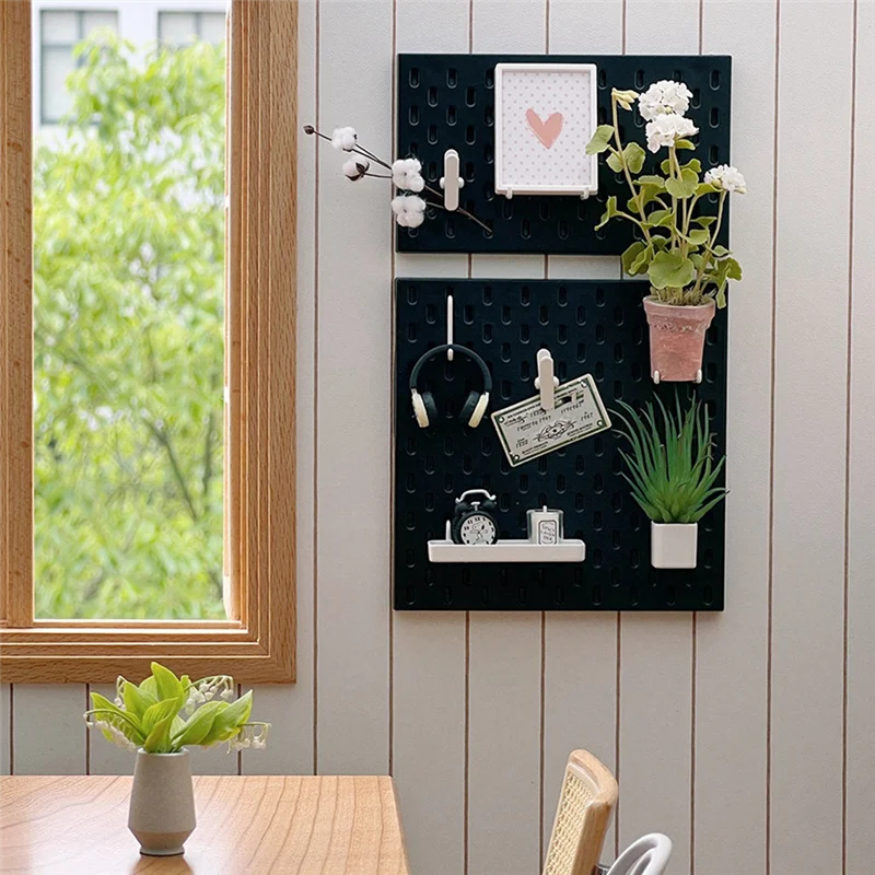 ABUM-عناصر تزيين الأثاث المصغر لوحة مثقوبة رف الحائط لتقوم بها بنفسك تخزين عرض ملحقات الأثاث
