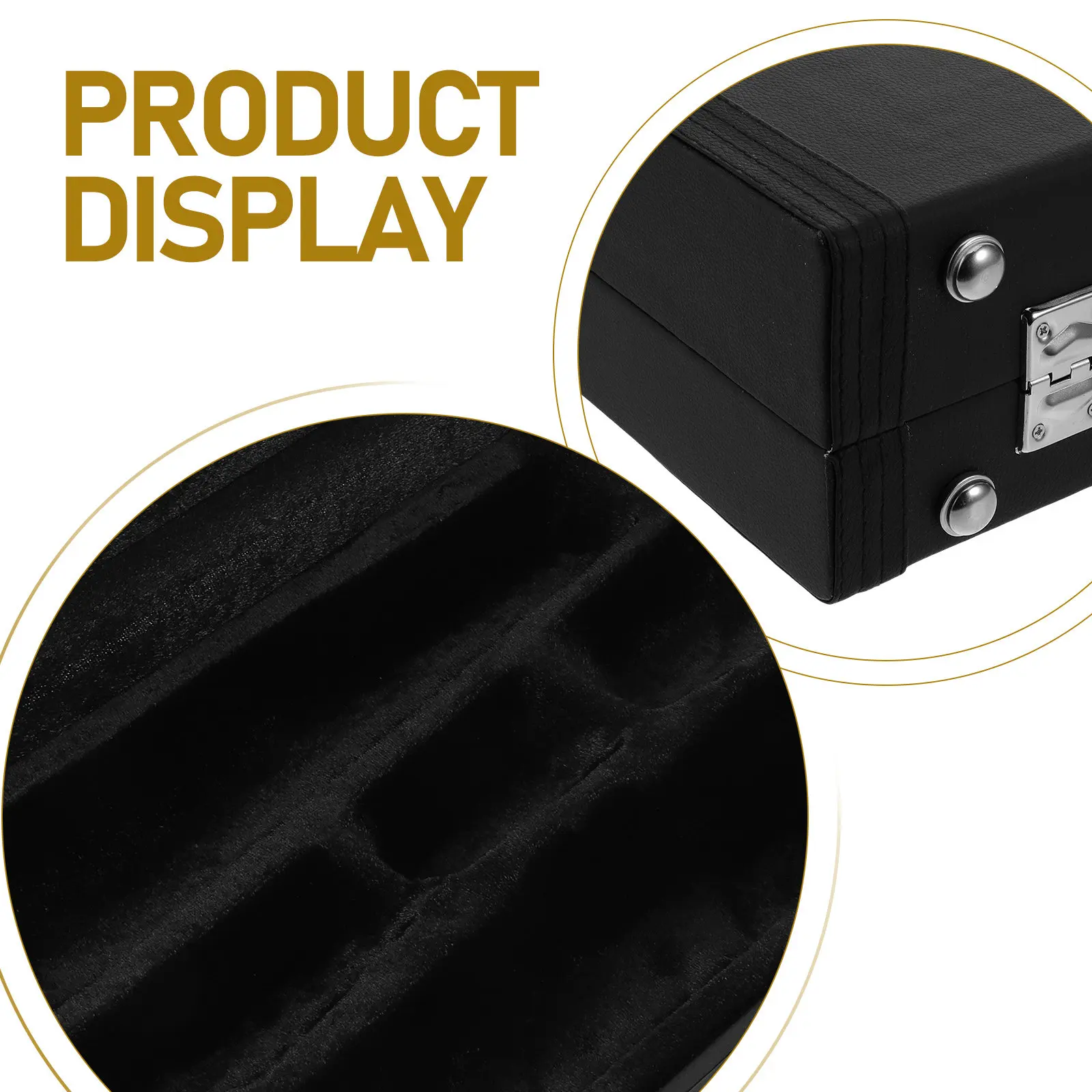 Waterproof Clarinet Case Anti Pressure PU Storage Box with Latch Lock Ergonomic Handle Lightweight Portable