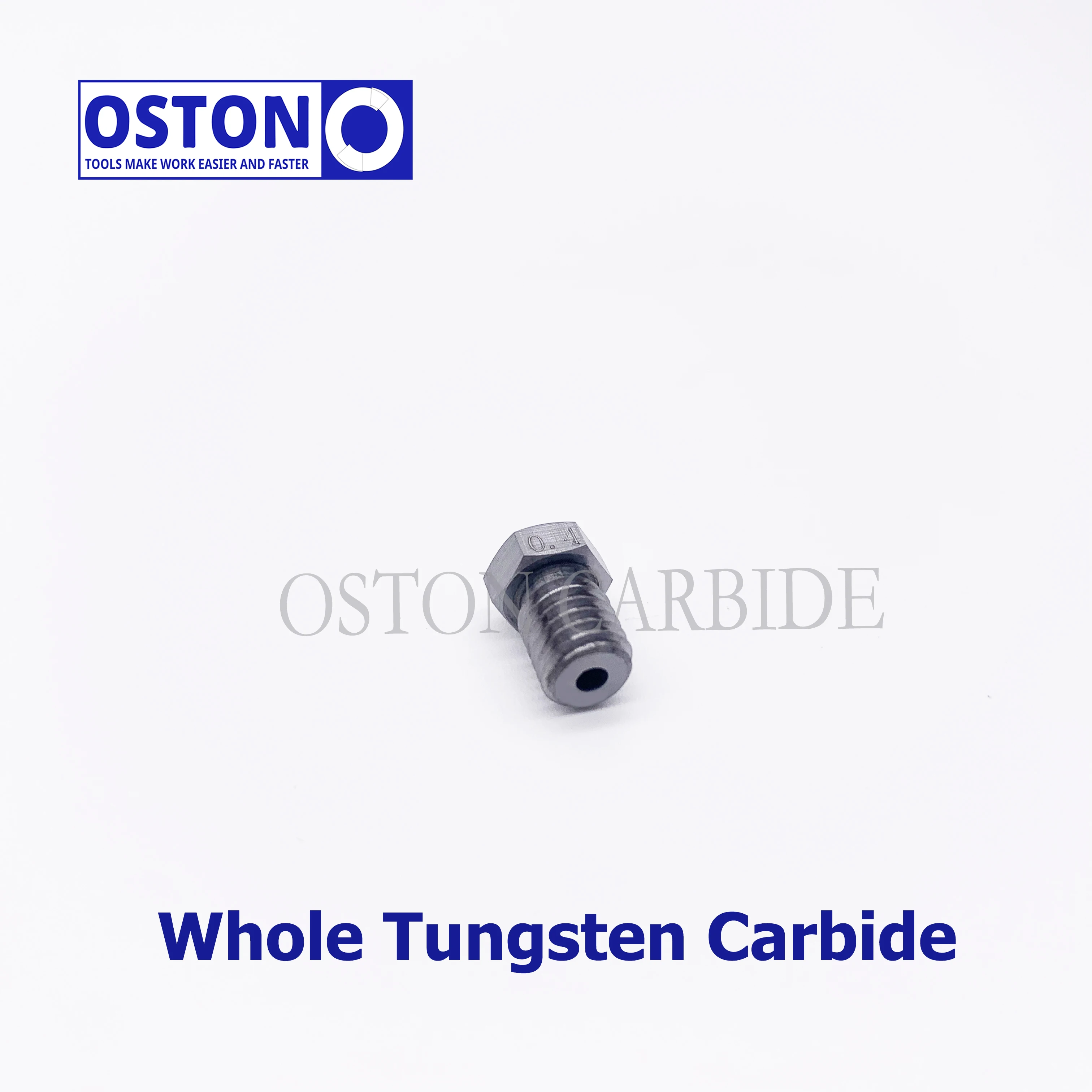 OSTON CARBIDE High Wear Resistance 1 PC V6 Tungsten Carbide 3D Printer Nozzle 0.3/0.4/0.5/0.6/0.8mm for 1.75mm Filament