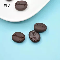 15pcs/set Simulation Coffee Beans Flatback Resin Cabochon Fake Food Scrapbooking for Craft DIY Phone Decoration Accessories