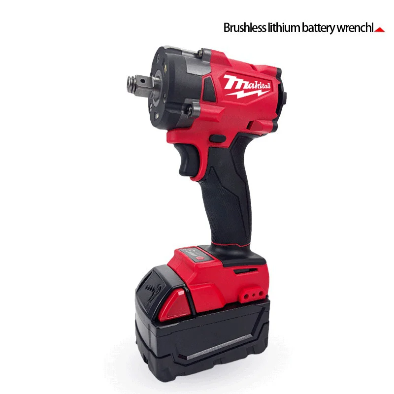 Untuk Baterai Milwaukee Kunci Pas Elektrik Tanpa Kabel Tanpa Sikat 1/2 Obeng Perbaikan Mobil Truk Bor Impact Alat Listrik 18V Dapat Diisi Ulang