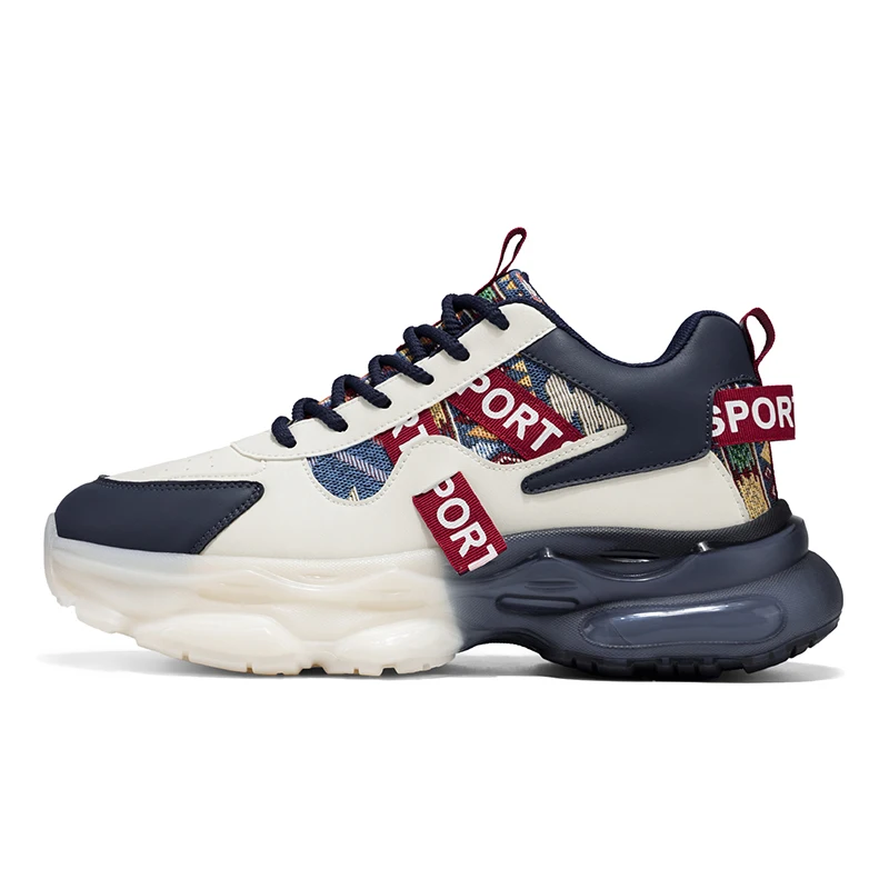 

Мужские кроссовки, модные весенние нескользящие повседневные спортивные туфли, кроссовки на толстой подошве для подростков и студентов, трендовые мужские модели