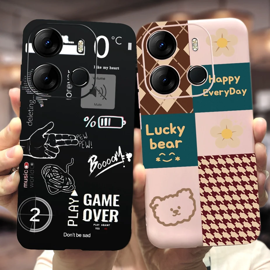 For Tecno Spark Go 2023 Case Popular Art Painted Cover Shockproof Phone Case For Tecno Pop 7 Pro BF7 BF7h Back Cover Soft Fundas