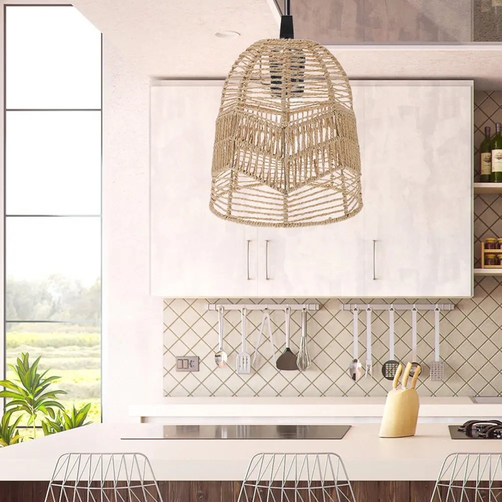 

Комплект из 2-х абажуров из бумажной веревки премиум-класса, плетеные в форме барабана, для потолочных подвесных светильников, для спальни, гостиной, домашнего декора, в стиле фермерского дома