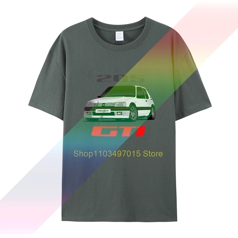 GtiラリーラクリンガーソフトコットンTシャツ、wrc、ホワイト、ブラック、グレー、レッドパンツ、スーツ、帽子、クラシックピンク、クラシック、205