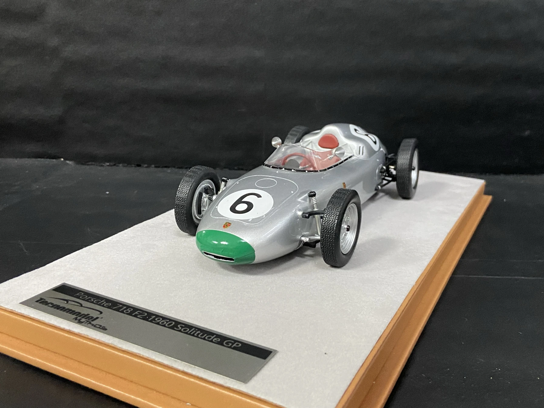 

Tecnomodel 1/18 Scale Porsche 718 F2 GP 1960 German Grand Prix Resin Car Model Collectible Toy Gift Souvenir Display