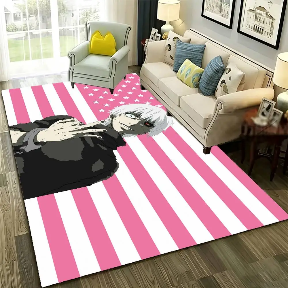 T-Tokyo Anime Ghoul Floor Mat Bathroom Absorbent Mat Rugs Simple Door Dirt-resistant Mat Home Kitchen Mat