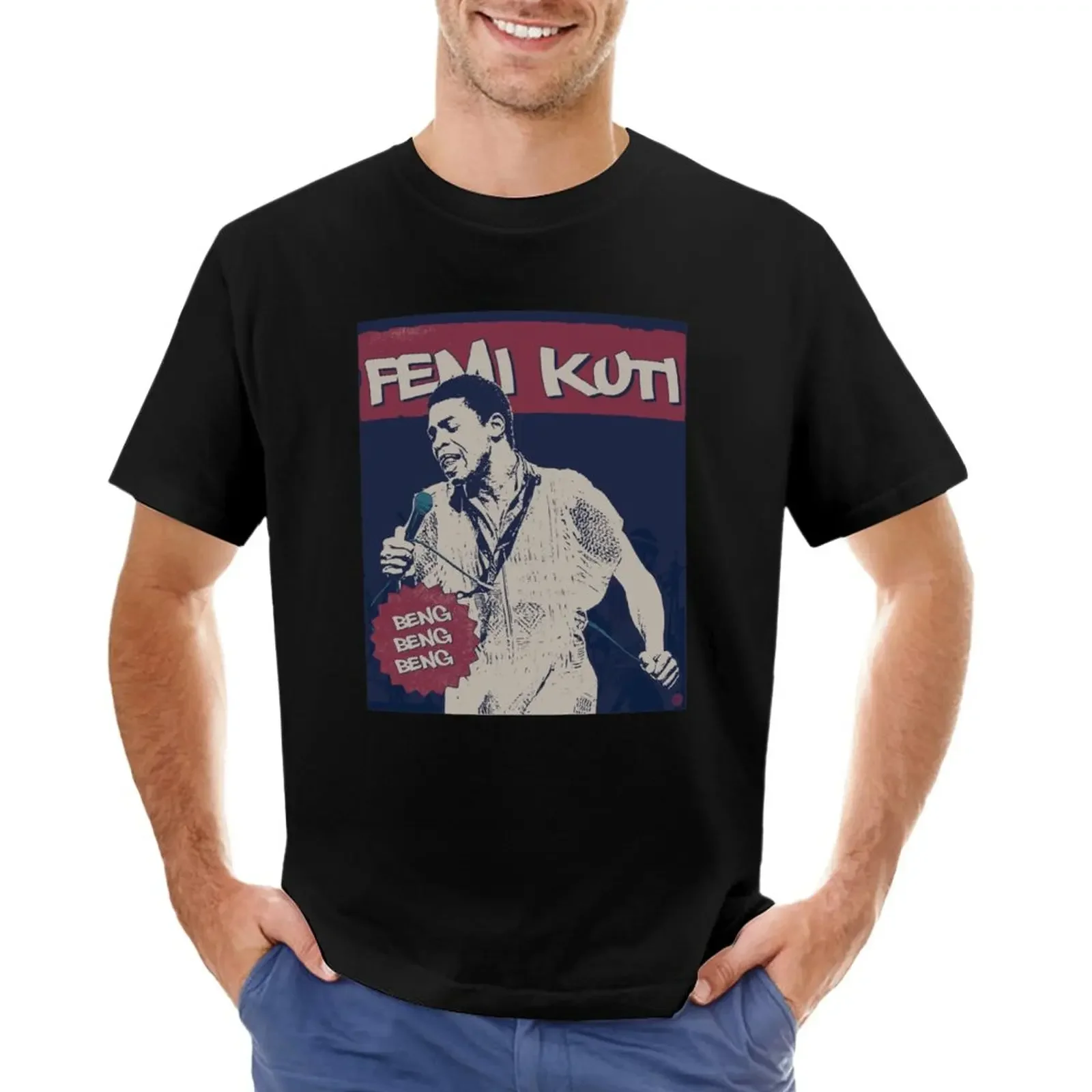 

Femi Kuti T-Shirt blanks customs plain black t shirts men