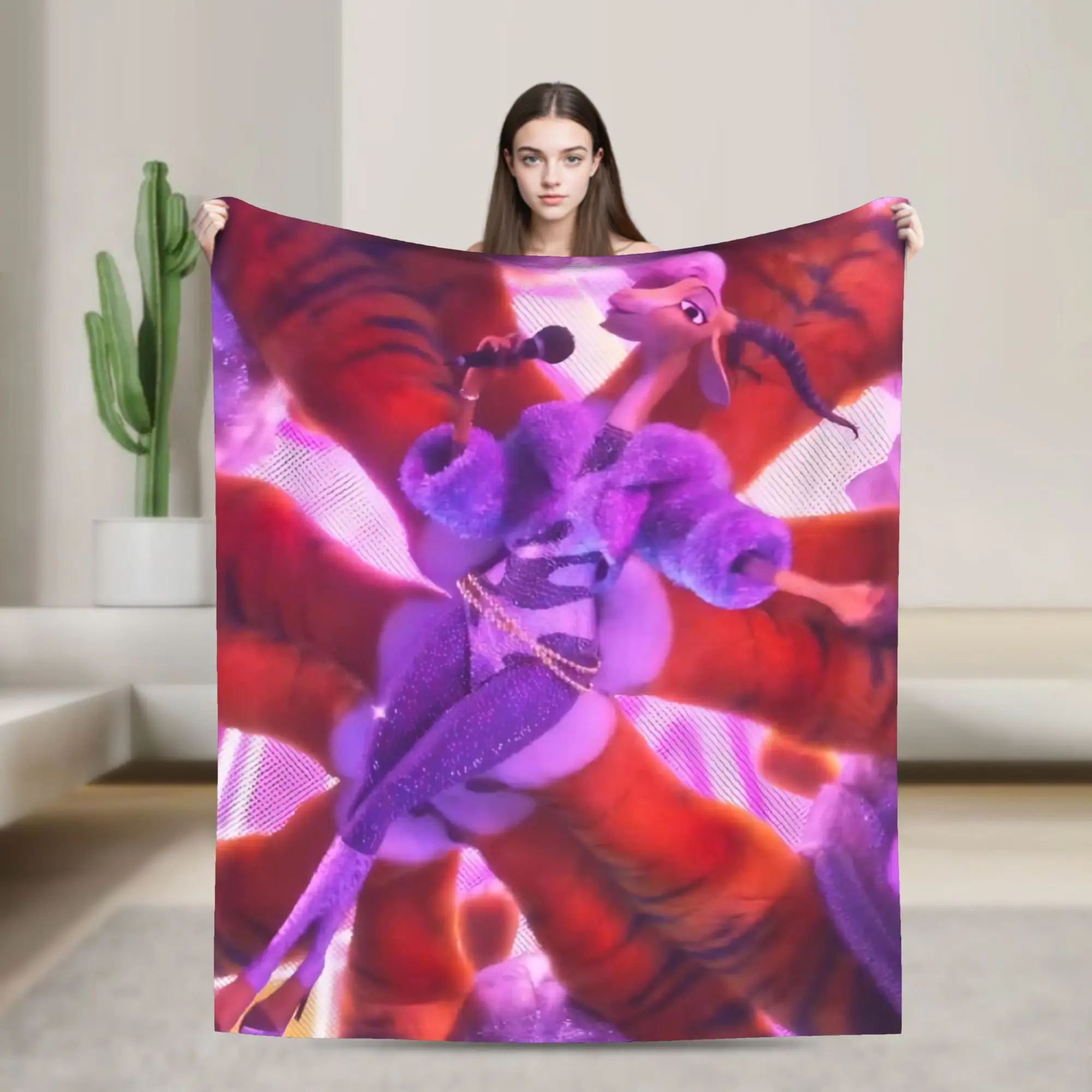 Zoo Gazelles Cartoon Movie Knitted Blankets Halloween Xmas  Flannel Throw Blankets Airplane Travel Decoration Soft Warm Bedsprea
