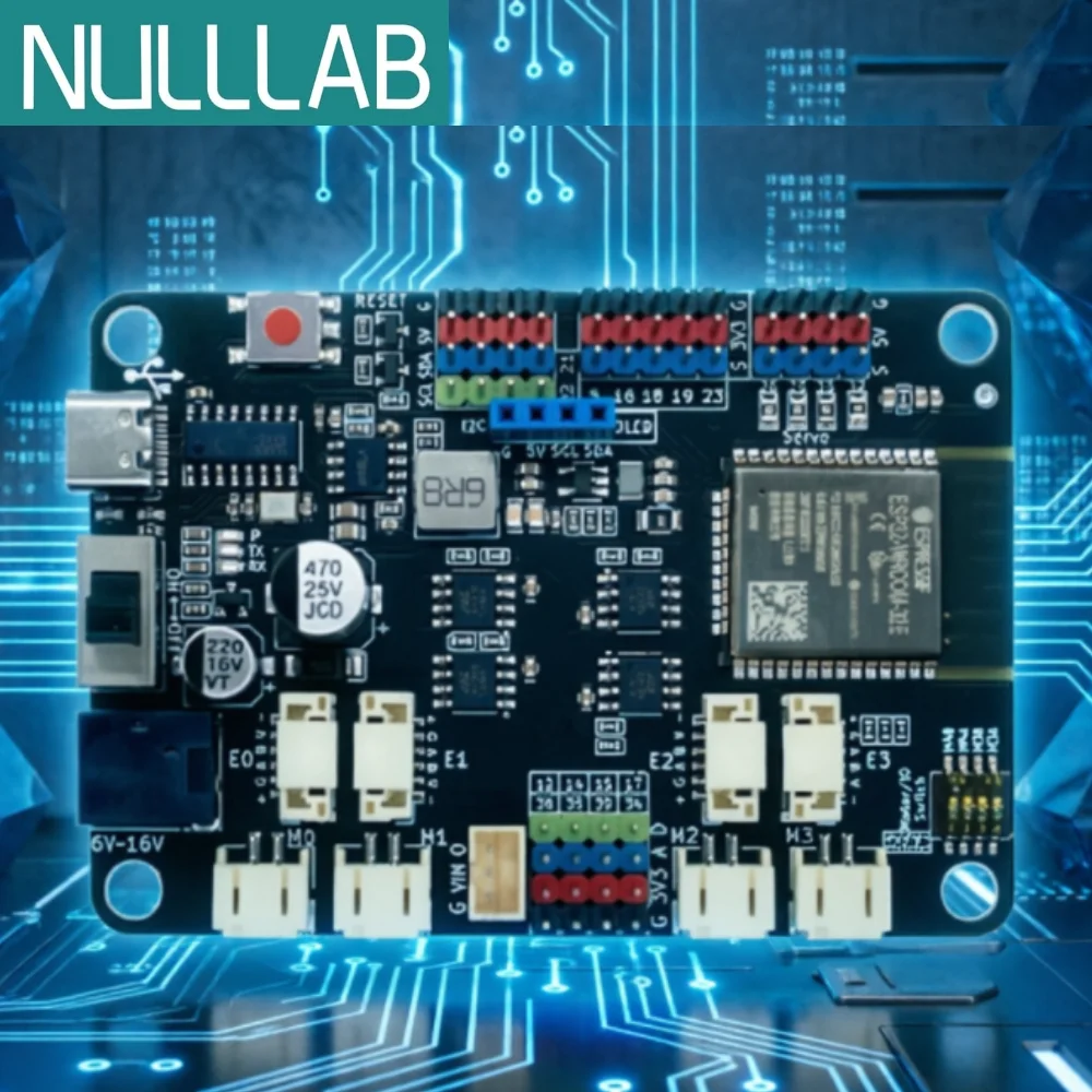 Maker-ESP32 Pro Board, 3A High-Current Motor Driver (4 Encoder or 4 DC/4 Servo), USB-C, 2.4GHz WiFi & Bluetooth, ESP32-WROOM-32E