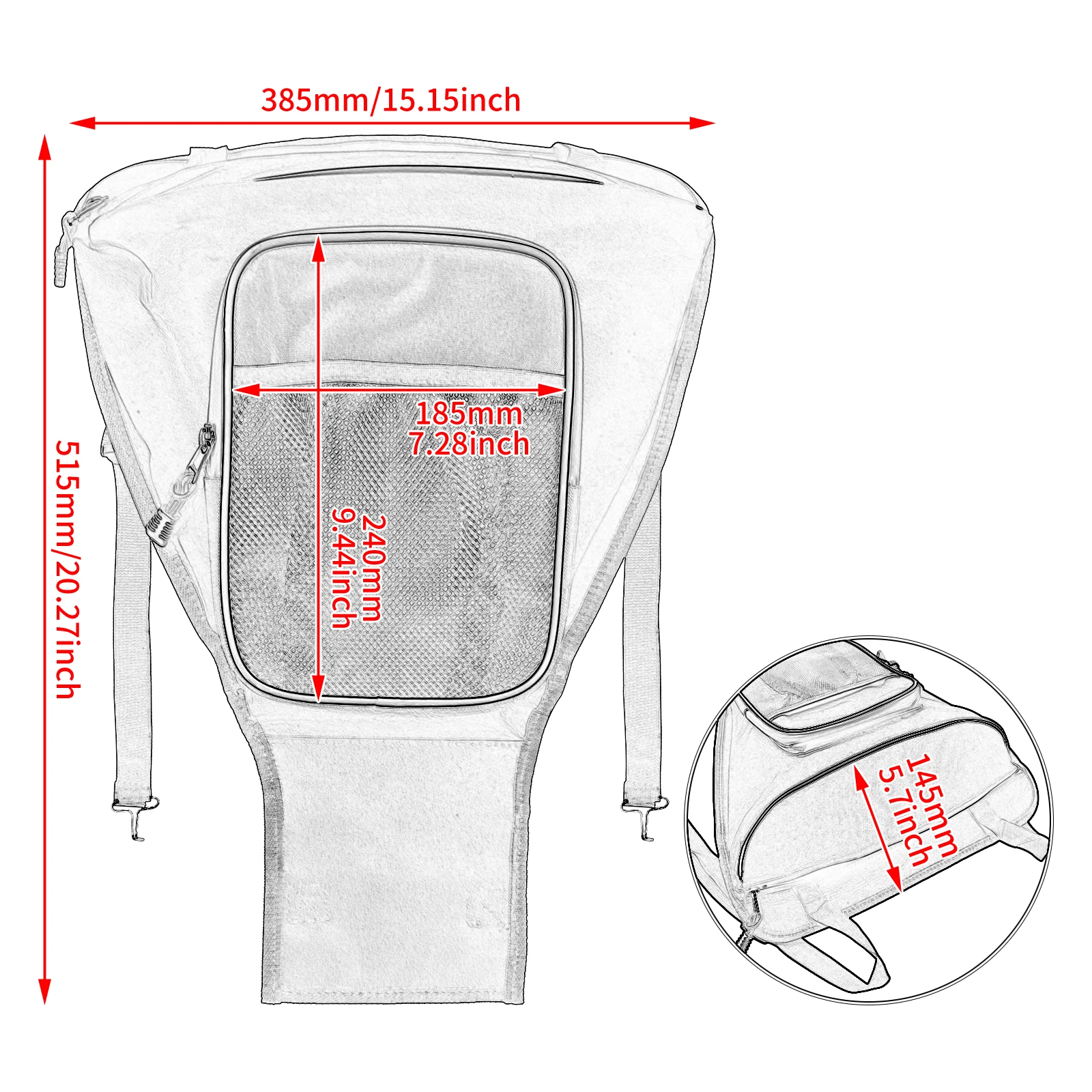 Moto Borse Impermeabili Cab Pack Holder Sedile Centrale Borsa di Immagazzinaggio Per UTV Per Polaris Ranger RZR 4 800 570 XP 4 900 XP 900