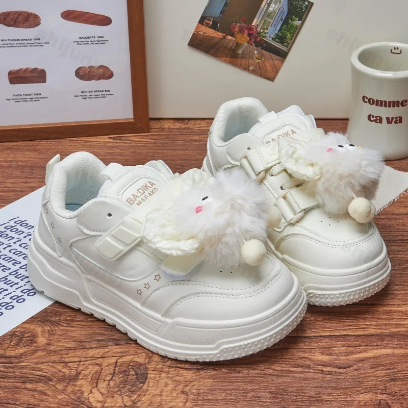 أحذية الفتيات مجلس 2025 ربيع الخريف موضة جديدة القوس عقدة الكرتون الراحة حذاء كاجوال لطيف في الهواء الطلق عدم الانزلاق لينة وحيد أحذية رياضية