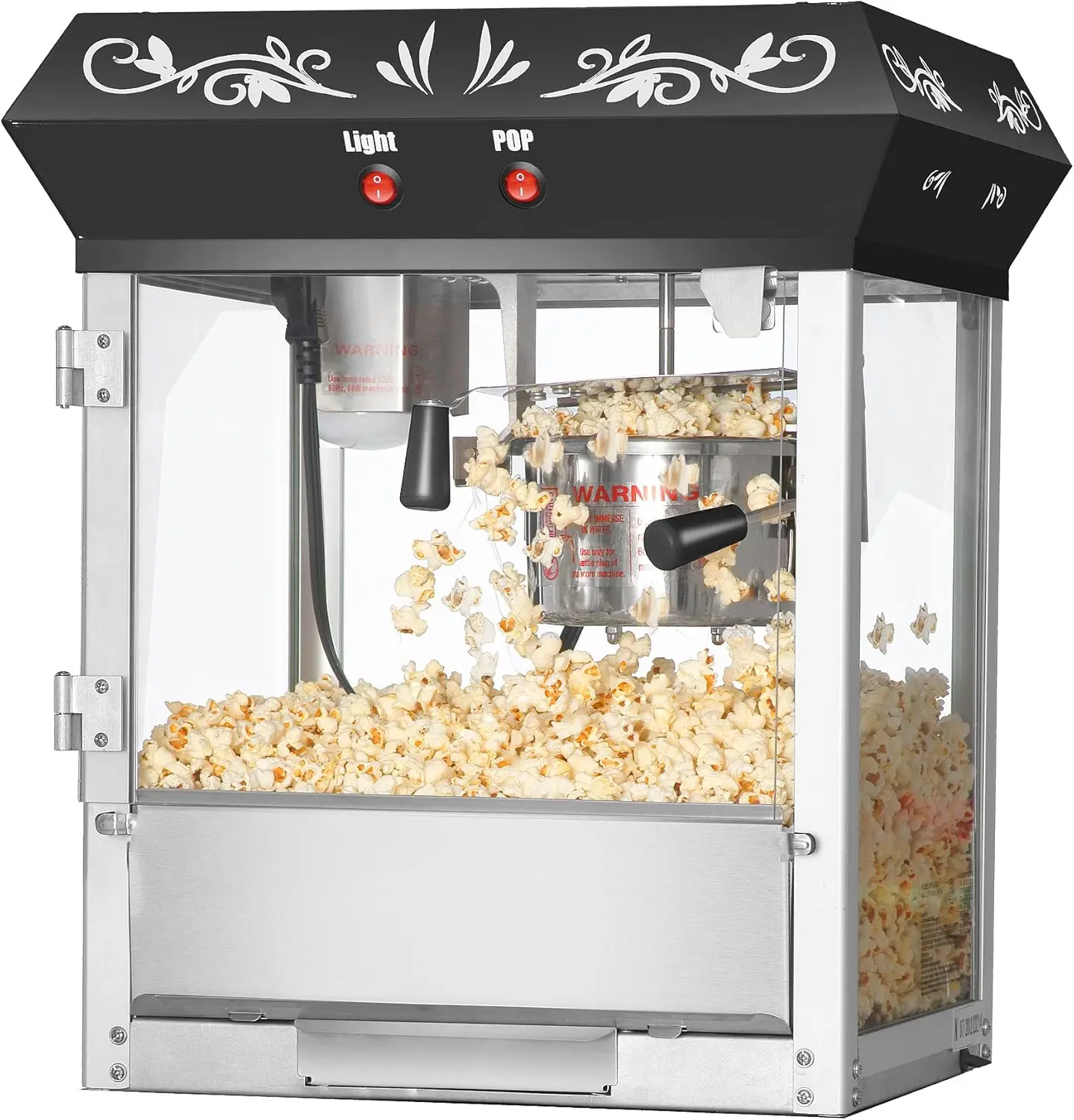 Northern Popcorn Black 6 oz. Ounce Foundation Old-Fashioned Movie Theater Style Popcorn Popper