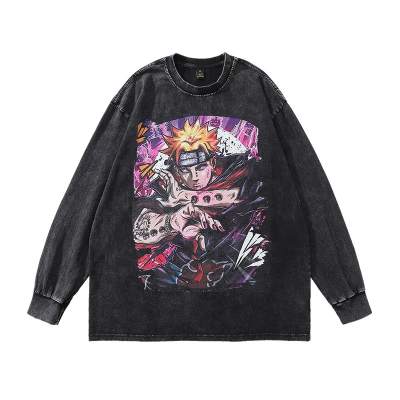 Graphic T Shirt For Men Woman Anime T-Shirts Men'S Clothing Female Tshirt Long Sleeve Streetwear 90S Vintage Clothes Women Tops