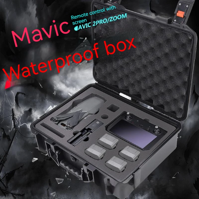 Imagem -03 - Dji Mavic Pro e Zoom Drone Storage Case Estojo Impermeável com Tela Caixa de Controle Remoto Acessório