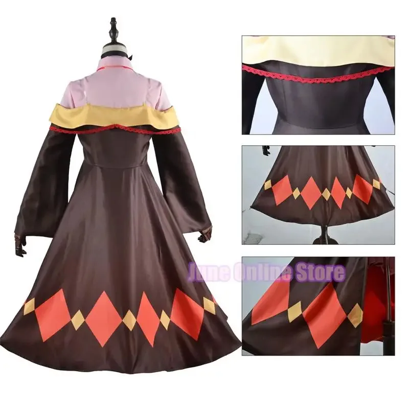 Bear's Den Halloween KonoSuba Megumin Cloak Dress Uniform full set Outfit God's Blessing on this Wonderful World Anime New 2025