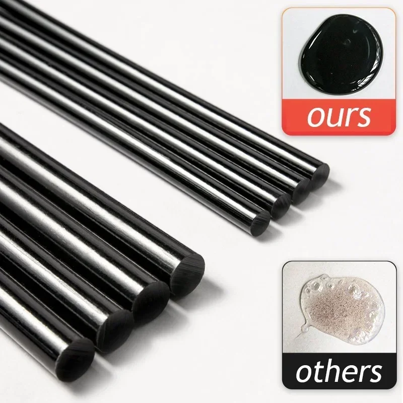 7mm Car Dent Repair Glue 10/20Pcs Sticks Car Body Paintless Dent Repair Black Transparent Hot Melt Strip Repairing Glue Stickers