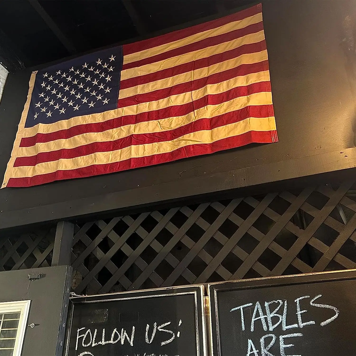 3x5Fts 90X150cm USA Vintage Style Tea Stained Old Antiqued American Flag hanging polyester banner For Decoration
