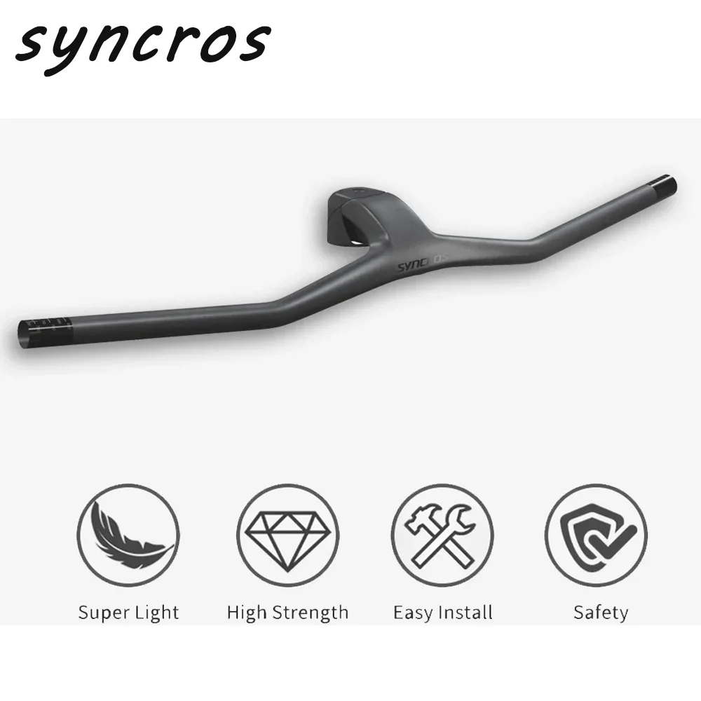 

The latest SYNCROS ultra-light all-carbon fiber one-piece mountain bike handlebars, -40° spark frame 740MM T1000, with titanium