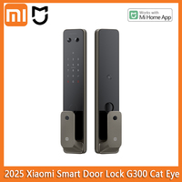 2025 Xiaomi Full Automatic Smart Door Lock G300 160 ° Ultra Wide Angle Cat Eye Fingerprint Bluetooth NFC Unlock Mi Home APP Gold