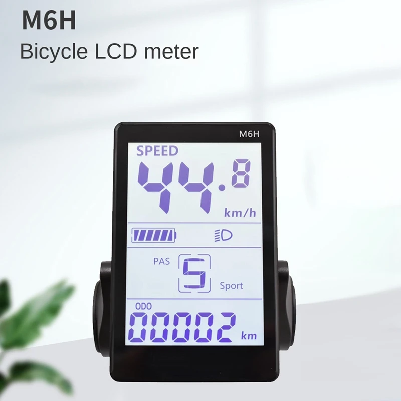 M6H Electric Bike LCD Display Meter+36V 350W Sine Wave Controller Black ABS For Electric Scooter