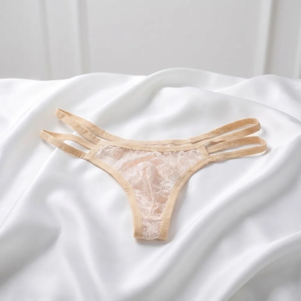 Transparent Low Waist Men Lace Hollow Thongs Underpants Mesh Lingerie Men's Lace Panties T-back Underwear Male Briefs Summer