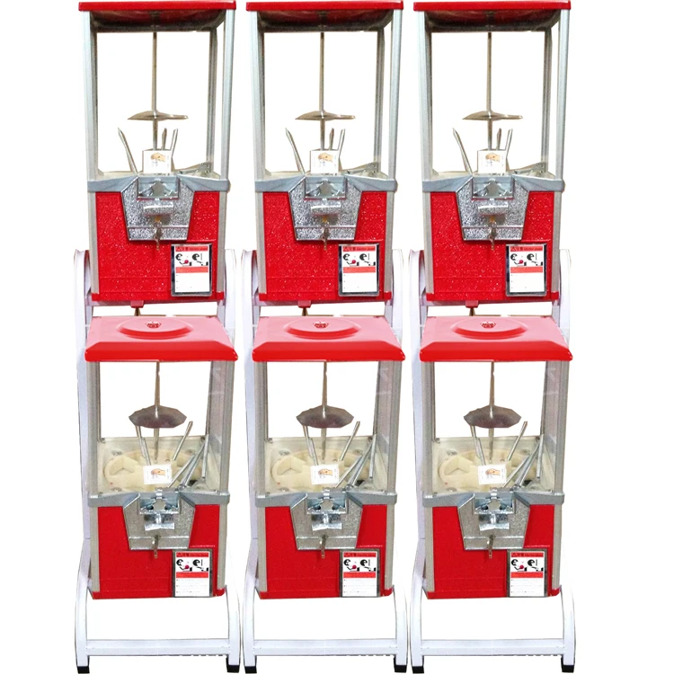 Mechanical  Coin Operated Gumball Vending  Gashapon Machine Metal & Plastic Capsule Toys Game Machine