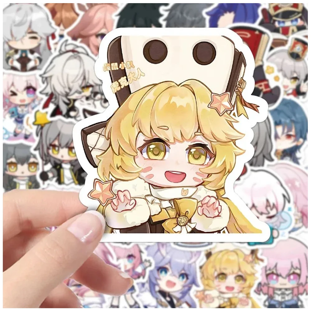 10/30/60pcs Honkai Star Rail Cartoon Stickers Kawaii Characters Anime Sticker Laptop Phone Scrapbooking Bike Game Decals Toys