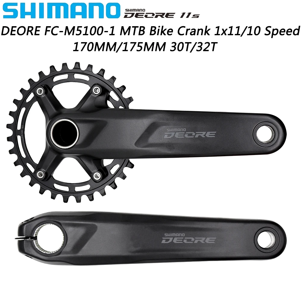 

SHIMANO Deore FC-M5100-1 Crankset for MTB Bike 10/11 Speed 170mm 175mm Crank 30T 32T Chainring BB52 Bottom Bracket Bicycle Parts