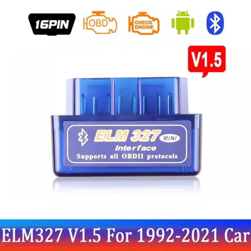 Automobiles Bluetooth ELM327 Auto V1.5 V2.1 OBD2 Scanner Code Reader Tool Car Diagnostic Tool MINI Inter Face Check Engine V1.5